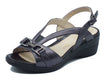 Stonefly Stonefly Sandali zeppa bassa Donna 223648 Vanity III Dk Gray pelle grigio Dk Gray