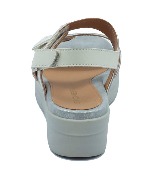 Stonefly Stonefly Sandali zeppa bassa Donna 223653 Aqua III Steam Gray pelle grigio Steam Gray