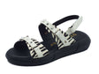 Stonefly Stonefly Sandali zeppa bassa Donna 223706 Zoe Print Nap Black Gray pelle multicolore Black Gray