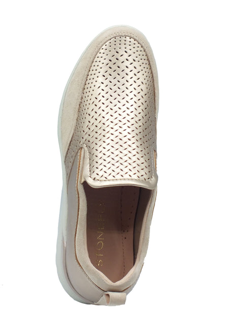Stonefly Stonefly Mocassini Donna 223733 Cream 67 Simply Taupe pelle oro Cream 67 Simply Taupe