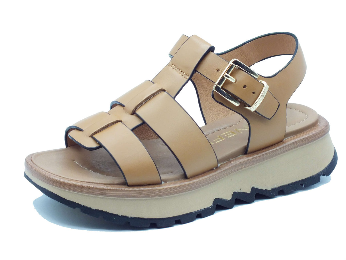 Stonefly Stonefly Sandali zeppa bassa Donna 223847 Star Lth Dark Tan pelle marrone Dark Tan