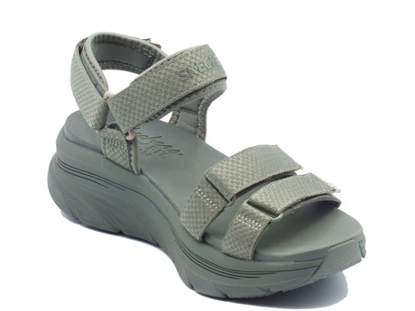 Skechers Skechers Sandali zeppa alta Donna 119826 Sea Scape Olive sintetico verde Olive