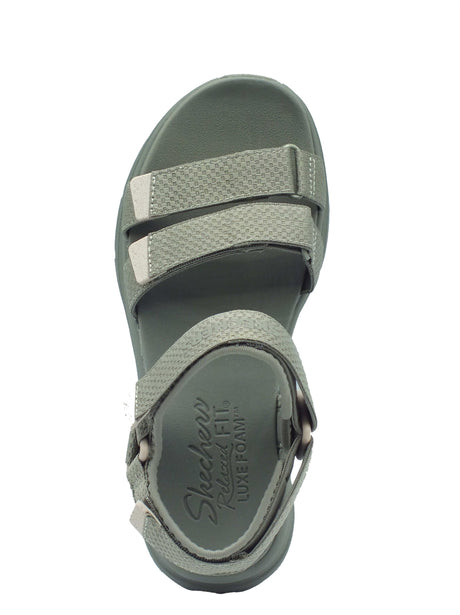 Skechers Skechers Sandali zeppa alta Donna 119826 Sea Scape Olive sintetico verde Olive