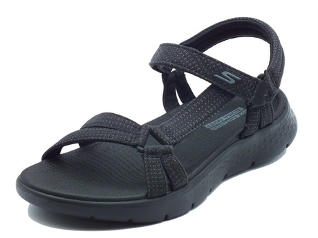 Skechers Skechers Sandali zeppa bassa Donna 141451 Sublime Black sintetico nero Black