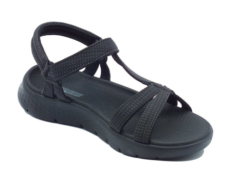 Skechers Skechers Sandali zeppa bassa Donna 141451 Sublime Black sintetico nero Black
