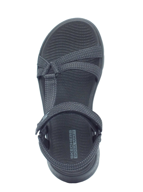 Skechers Skechers Sandali zeppa bassa Donna 141451 Sublime Black sintetico nero Black