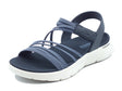 Skechers Skechers Sandali zeppa bassa Donna 141473 Navy pelle blu Navy