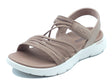 Skechers Skechers Sandali zeppa bassa Donna 141473 Tan pelle marrone Tan