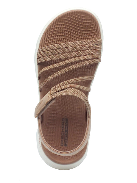 Skechers Skechers Sandali zeppa bassa Donna 141473 Tan pelle marrone Tan