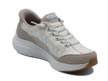 Skechers Skechers Slip-on Donna 150404 Contour Foam Natural Taupe pelle beige Taupe