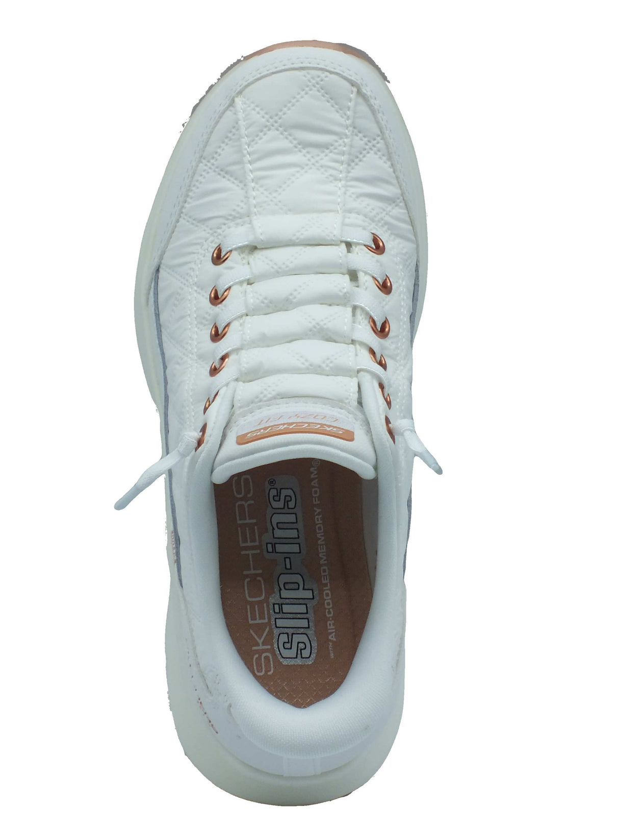 Skechers Skechers Slip-on Donna 150413 Golden Hour White Rose Gold pelle bianco Rose Gold