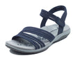 Skechers Skechers Sandali zeppa bassa Donna 163573 Navy pelle blu Navy