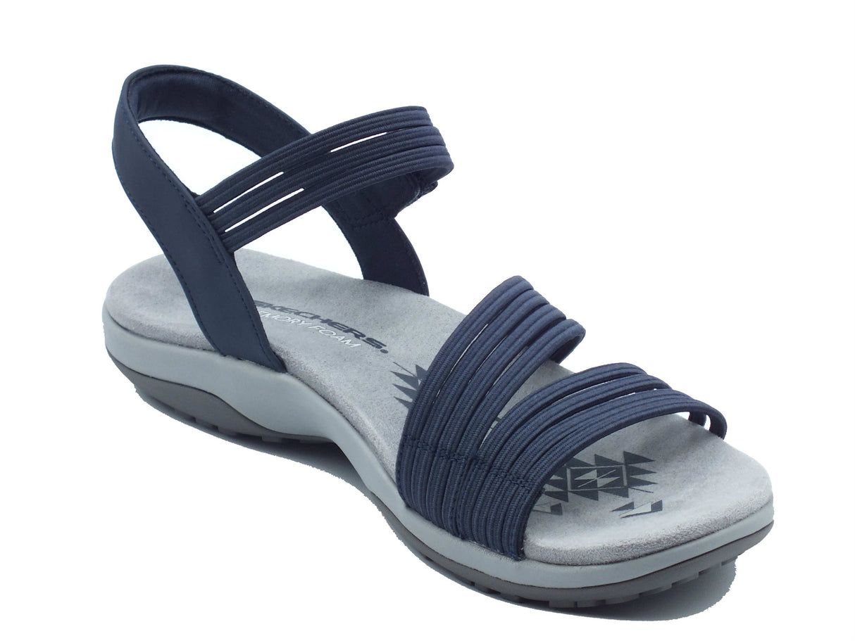 Skechers Skechers Sandali zeppa bassa Donna 163573 Navy pelle blu Navy