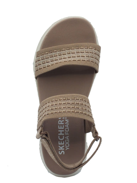 Skechers Skechers Sandali zeppa bassa Donna 164090 Mocha sintetico beige Beige