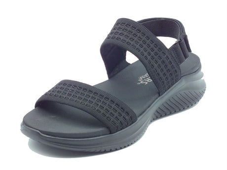 Skechers Skechers Sandali zeppa bassa Donna 164090 Black sintetico nero Black