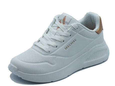 Skechers Skechers Sportive Donna 177291 Uno Shimmer Along White pelle bianco White