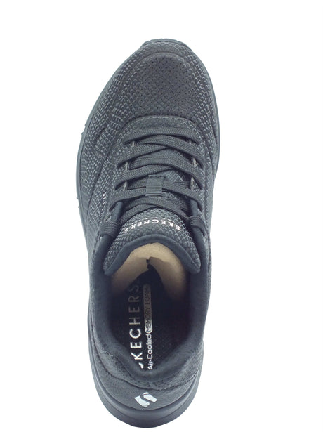 Skechers Skechers Sportive Donna 177861 Uno Shiny Scale Black pelle nero Black