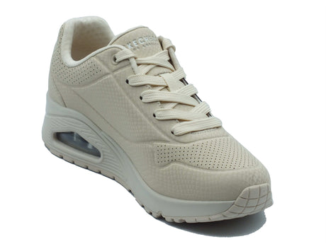 Skechers Skechers Sportive Donna 177861 Uno Shiny Scale Off White pelle bianco Off White