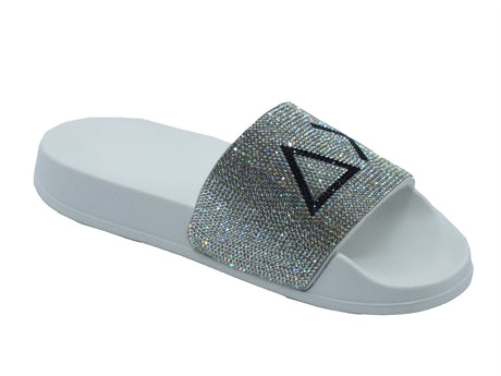 SUN68 SUN68 Ciabatte Donna X36211 Slippers Strass Logo Bianco gomma bianco Bianco