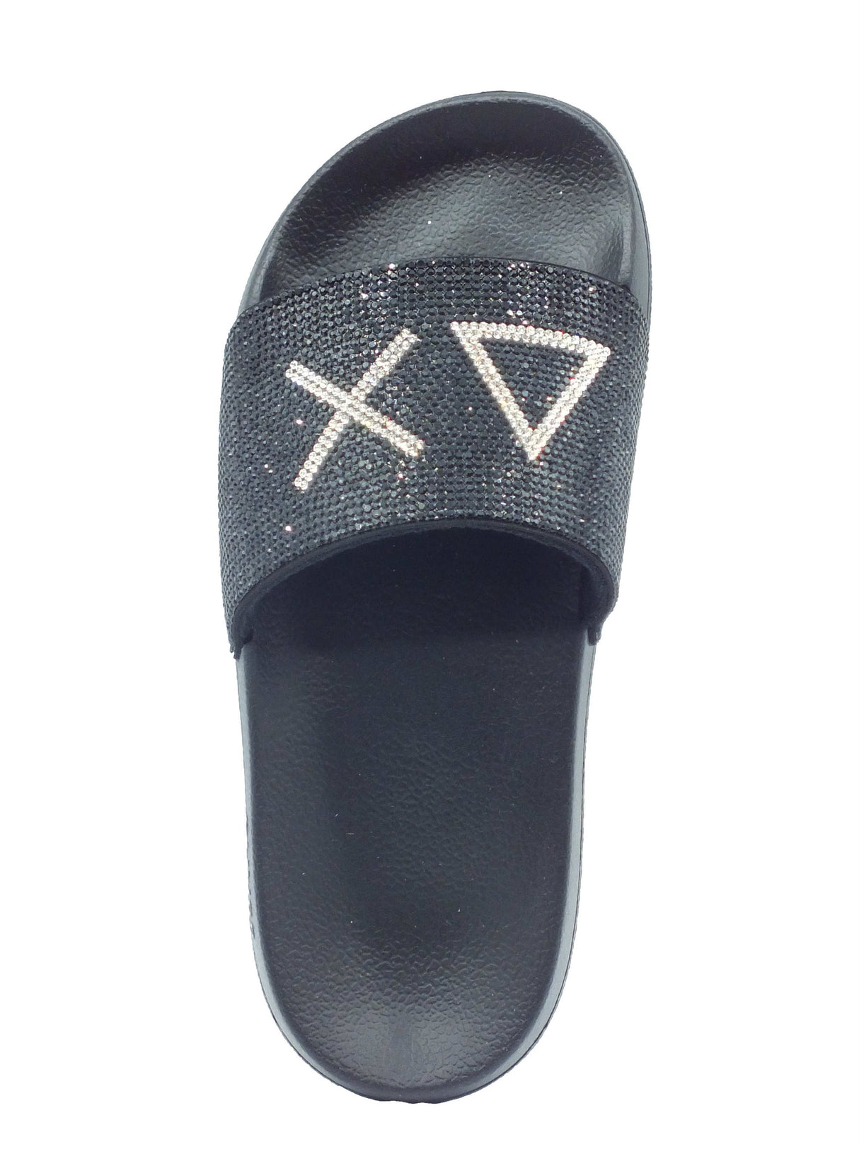 SUN68 SUN68 Ciabatte Donna X36211 Slippers Strass Logo Nero gomma nero Nero