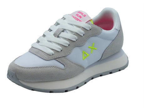 SUN68 SUN68 Sportive Donna Z36201 Ally Solid Bianco Fuxia Fluo pelle bianco Bianco Fuxia Fluo