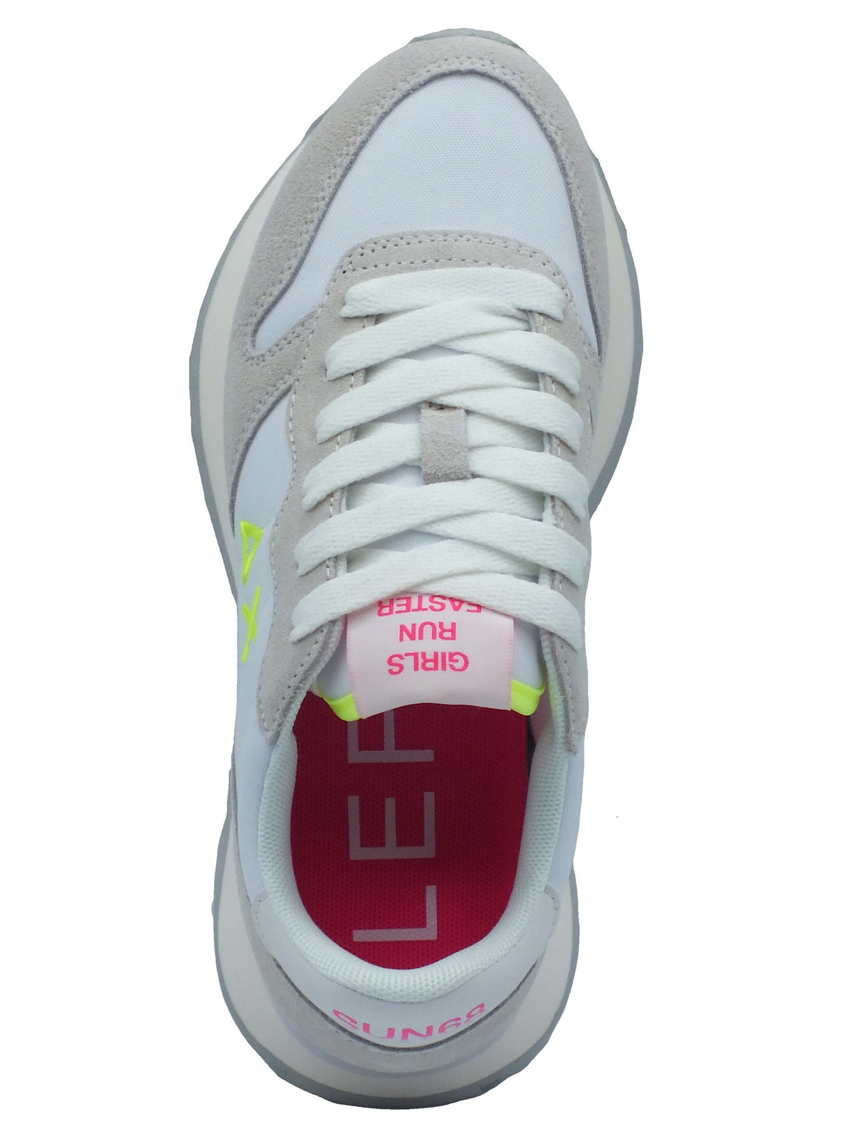 SUN68 SUN68 Sportive Donna Z36201 Ally Solid Bianco Fuxia Fluo pelle bianco Bianco Fuxia Fluo