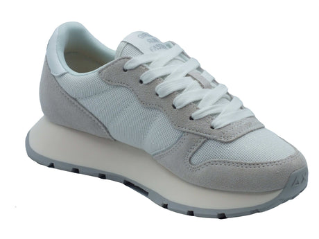 SUN68 SUN68 Sportive Donna Z36203 Ally Glitter Textile Bianco pelle bianco Bianco