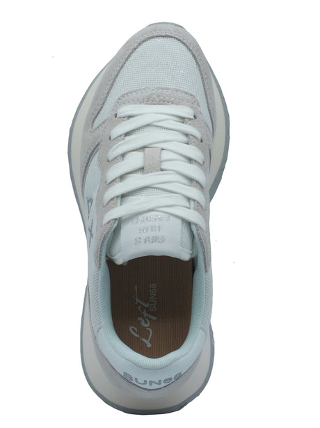 SUN68 SUN68 Sportive Donna Z36203 Ally Glitter Textile Bianco pelle bianco Bianco