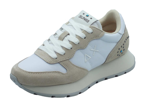 SUN68 SUN68 Sportive Donna Z36205 Ally Studs Bianco pelle bianco Bianco