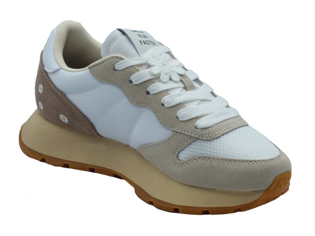 SUN68 SUN68 Sportive Donna Z36207 Ally Vintage Bianco Panna pelle bianco Bianco Panna