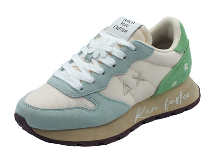 SUN68 SUN68 Sportive Donna Z36207 Ally Vintage Verde Acquamarina pelle verde Verde Acquamarina