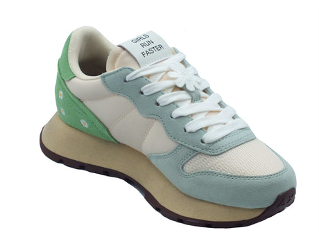 SUN68 SUN68 Sportive Donna Z36207 Ally Vintage Verde Acquamarina pelle verde Verde Acquamarina