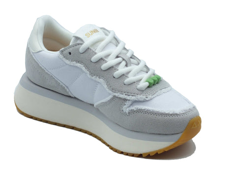 SUN68 SUN68 Sportive Donna Z36223 Big Stargirl Canvas Bianco pelle bianco Bianco