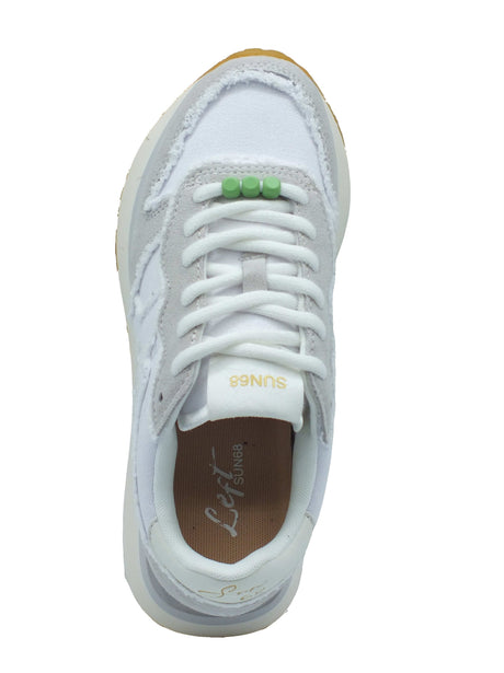 SUN68 SUN68 Sportive Donna Z36223 Big Stargirl Canvas Bianco pelle bianco Bianco