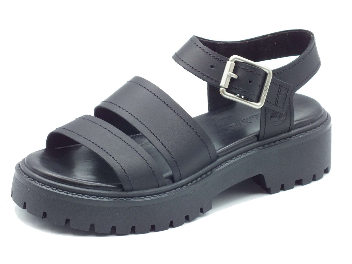 Timberland Timberland Sandali tacco alto Donna 0A2EJM Stone Street Backstrap Black pelle nero Black
