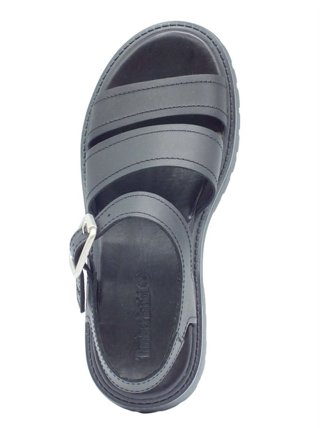 Timberland Timberland Sandali tacco alto Donna 0A2EJM Stone Street Backstrap Black pelle nero Black