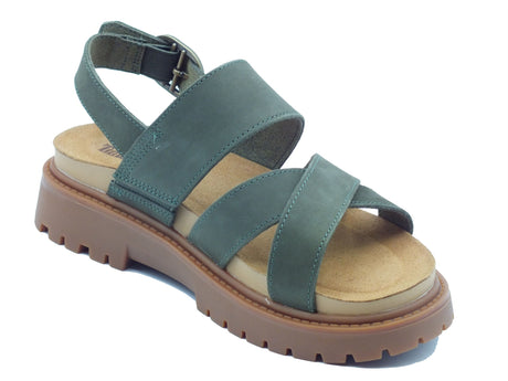 Timberland Timberland Sandali tacco basso Donna 0A2KZ5 Clairemont Way Dark Green pelle verde Dark Green