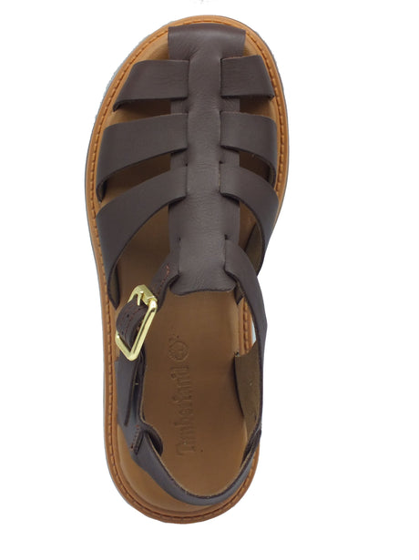 Timberland Timberland Sandali tacco basso Donna 0A5S65 Stone Street Dark Brown Full Grain pelle marrone marrone