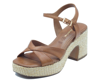 Tamaris Tamaris Sandali tacco alto Donna 1-28313-44 Cognac pelle marrone Cognac
