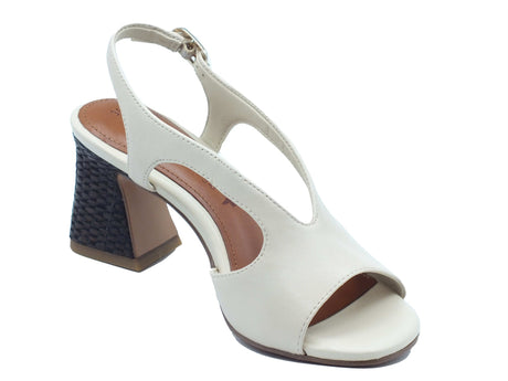 Tamaris Tamaris Sandali tacco alto Donna 1-28316-44 Ivory pelle avorio Ivory