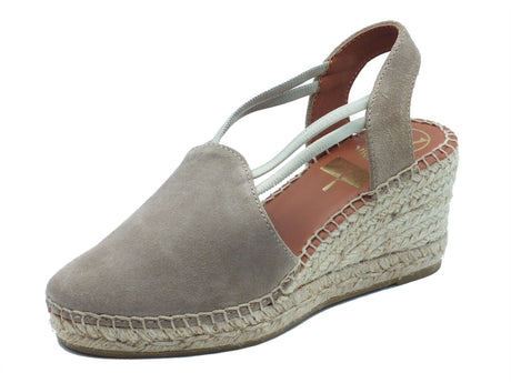 Viguera Viguera Sandali zeppa alta Donna 1824 Vitelo Desert pelle grigio Desert