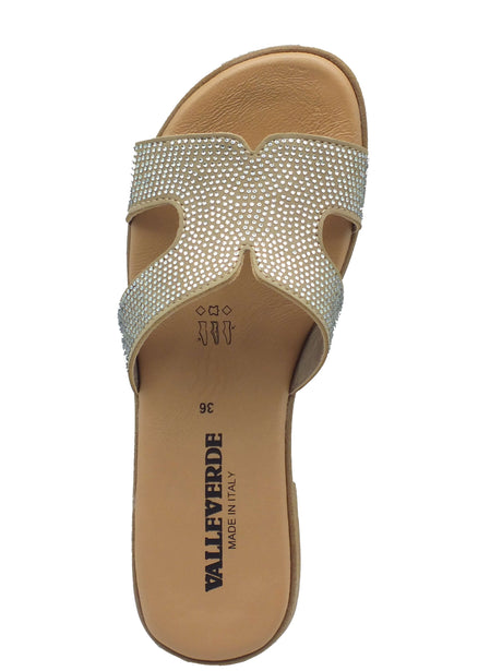 Valleverde Valleverde Sandali tacco basso Donna 55400 Beige pelle beige Beige