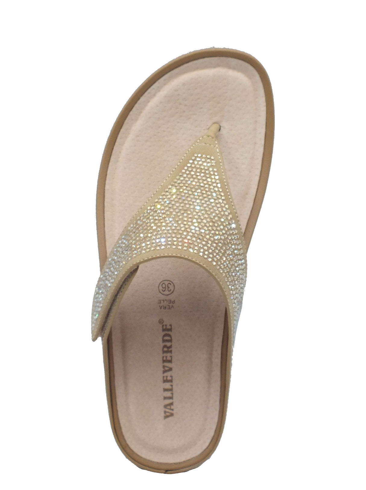 Valleverde Valleverde Infradito zeppa bassa Donna V650Z Taupe sintetico beige Taupe
