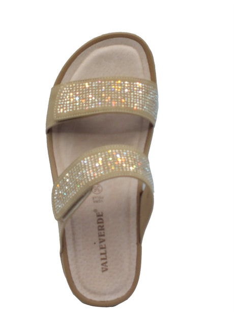 Valleverde Valleverde Sandali zeppa bassa Donna V651Z Taupe pelle beige Taupe