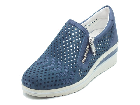 Valleverde Valleverde Mocassini Donna VD350W Suede Blu pelle blu Blu