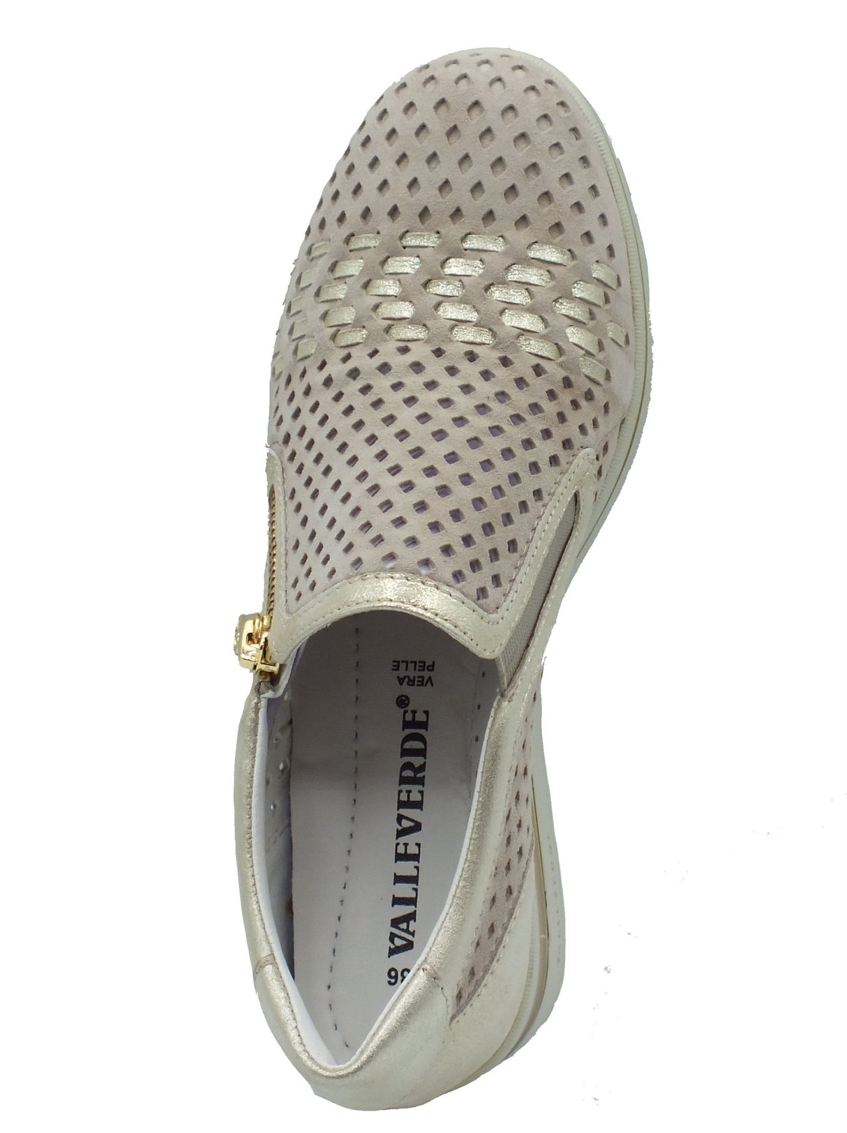 Valleverde Valleverde Mocassini Donna VD350W Suede Ecru pelle beige Ecru