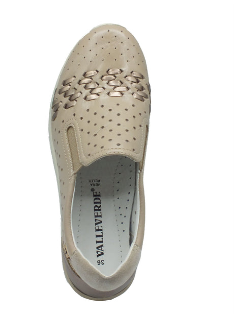 Valleverde Valleverde Mocassini Donna VVCA101F Nappa Beige pelle beige Beige