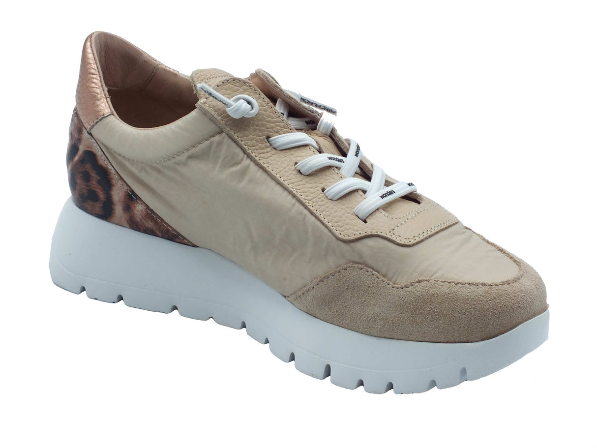 Wonders Wonders Sneakers Donna A-24100 Trend Beige pelle beige Beige