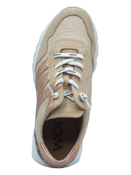 Wonders Wonders Sneakers Donna A-24100 Trend Beige pelle beige Beige