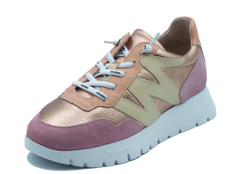 Wonders Wonders Sneakers Donna A-24101 Trend Blush Rame pelle rosa Rame